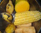 Hình bước làm 1 của món Ăn dặm cho bé: Canh kiểm dừa non