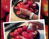 A picture of step 2 of AMIEs TOMATOES STUFFED with BASIL-FLAVORED rice.