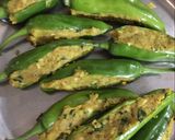 A picture of step 4 of Chatpati stuffed mirch.