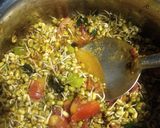 A picture of step 4 of Sprouted moong sabji with Roti.