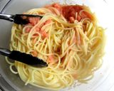A picture of step 5 of Rich and Delicious Tarako Spaghetti.