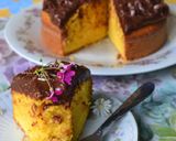 Foto del paso 5 de la receta: Torta de limón con cubierta de chocolate y dulce de leche🍰