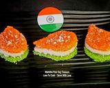 A picture of step 5 of Tricolor Milk Coconut Mithai - Tirangi Doodh Nariyal Mithai.