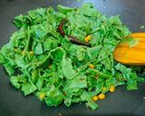 A picture of step 2 of Torai chilka chutney (Ridge gourd skin chutney).