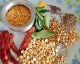 A picture of step 1 of Kandi podi.