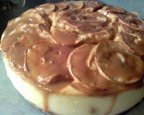 A picture of step 12 of sunshines caramel apple cheesecake.