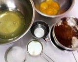 A picture of step 1 of Melt in Your Mouth Chocolate Chiffon Roll Cake.