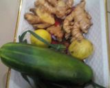 A picture of step 1 of Ginger and cucumber juice.