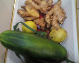 A picture of step 1 of Ginger and cucumber juice.