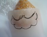 A picture of step 3 of Santa Claus Bento for Christmas.