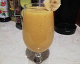 Smoothie☺️ Mandarinos, banános, narancsos, zöldteás🍊🍌🍊! recept fázis 2 fotója