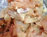 A picture of step 1 of Chikan manchurian with fried rice.
