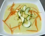 Foto del paso 9 de la receta Crema de calabacín con espaguetis y zanahoria