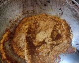 A picture of step 3 of Kolhapuri Chickan masala and curry.