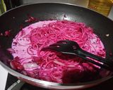 Foto langkah ke 7 dari resep Creamy Pitaya Pasta (spaghetti krim buah naga).