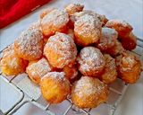 A picture of step 6 of Saffron rice calas.
