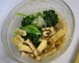 A picture of step 6 of Blanched Scallions and Aburaage in a Miso-Vinegar Sauce (Nuta).
