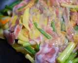 A picture of step 6 of From Tsuruhashi, Osaka - Mum's Joen with Green Onion or Chinese Chives.
