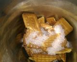 A picture of step 1 of Biscuits modak with tutifruti filling.