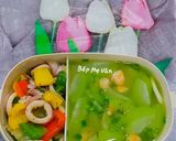 Hình bước làm 3 của món Hộp Cơm Vui Vẻ 4: (Thịt kho mắm ruốc sả, mực xào ớt...)
