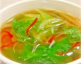 A picture of step 4 of Lettuce and Crabstick Ginger Soup.
