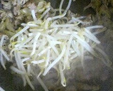 A picture of step 4 of Simple Main Dish with Pork, Onion and Bean Sprouts.