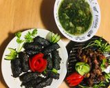 Hình bước làm 5 của món Chả tôm lá tía