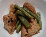 A picture of step 4 of Simmered Atsuage and Green Beans.