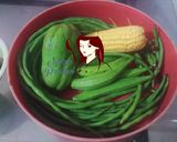 Foto langkah ke 1 dari resep Sayur Asem VS Kaldu Sisa Ungkep Dendeng Sapi (Kaldu Sapi Asli).