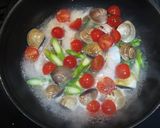 A picture of step 4 of Easy Cod and Hamaguri Clam Acqua Pazza.