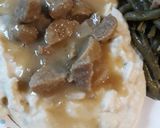 A picture of step 6 of Mashed Potatoes and Meatball Sauce.