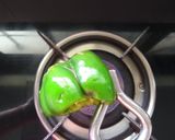 A picture of step 4 of Tandoori stuffed bell pepper.