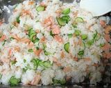 A picture of step 6 of Salmon Unrolled Sushi.