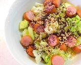 A picture of step 2 of Wiener Sausages and Cabbage with Sesame Yukari.