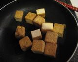A picture of step 3 of Fried Tofu Blocks in Sweet and Spicy Miso.