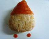 A picture of step 6 of Santa Claus Bento for Christmas.