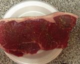 A picture of step 1 of Wifey Steak N Eggs.