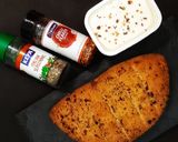 A picture of step 14 of Garlic Bread with fresh basil (no oven bread).