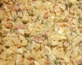 A picture of step 5 of Olivye /Ukrainian Potato Salad.