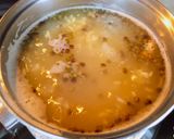 A picture of step 2 of Rice soup with ground beef and green beans.