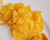 A picture of step 3 of Halwa puri channay tarkari.