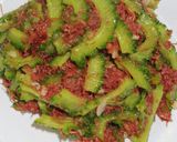 A picture of step 6 of Sautéed Bitter Melon and Corned Beef.