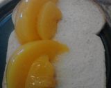 A picture of step 2 of Peach Sammich (sandwich) kid friendly.