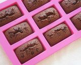 A picture of step 7 of Chocolate Financiers.