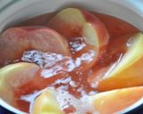 A picture of step 2 of Peach Compote.