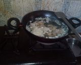 A picture of step 7 of Chowmin biryani and chicken soup.
