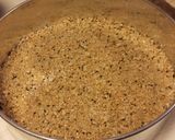 A picture of step 1 of Smoked Salmon and Blue Cheese Cheesecake with an Avocado Cream Topping.