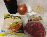 A picture of step 1 of Japanese Style Hamburger Steaks with Kinzanji Miso and Horseradish.