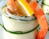 Une image de l'étape 3 de Rouleaux de concombre farci aux crevettes.