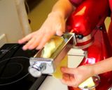 A picture of step 9 of Fresh Pasta Dough using stand mixer.